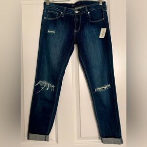 Just USA Women's Blue Distressed Skinny Jeans. Size 13. NWT.